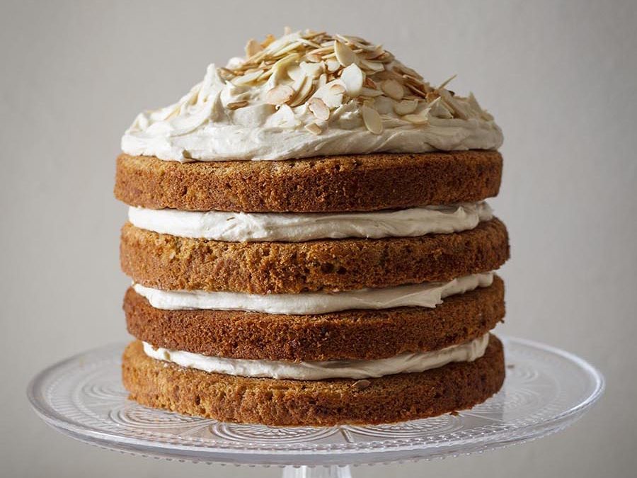Spiced Sweet Potato Carrot Cake with Muscovado Frosting