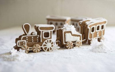 Christmas Gingerbread Biscuit Train