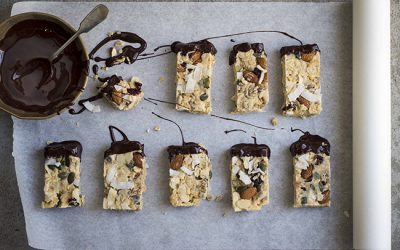 Condensed Milk Crunch Bars with Chocolate