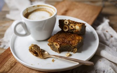 White Chocolate Hazelnut Blondies